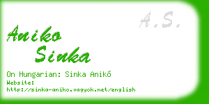 aniko sinka business card